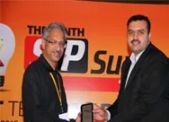 Anantharam receiving the award on behalf of Pardata Systems